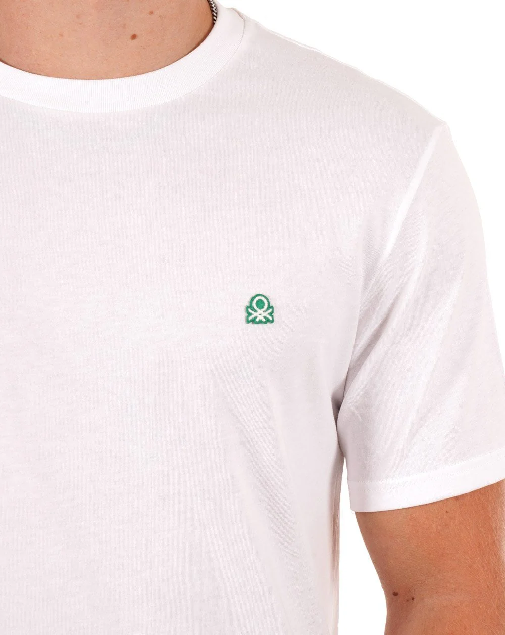 Benetton Small Logo T-shirt White - Image 2