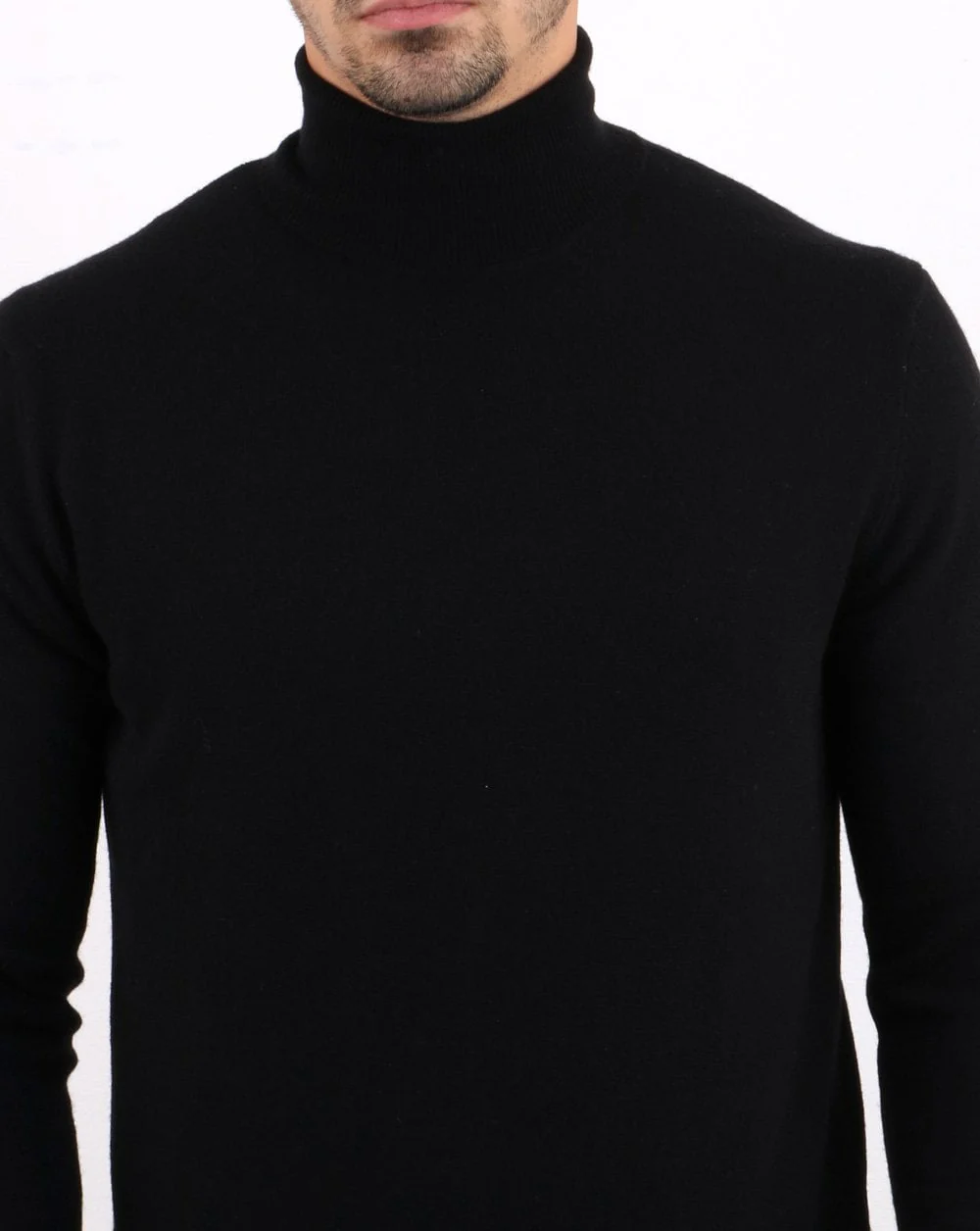 Benetton Turtle Neck Jumper Black - Image 3