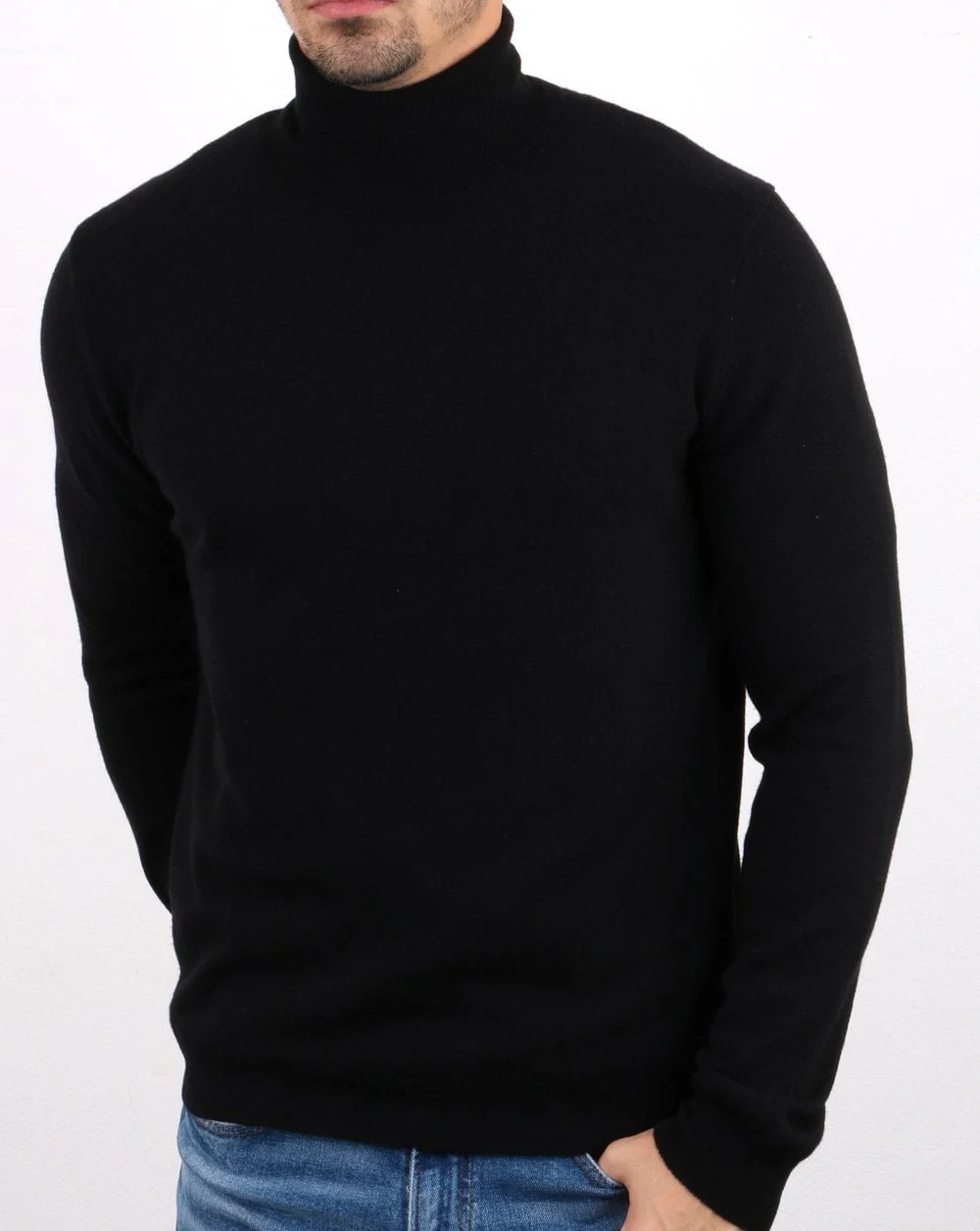 Benetton Turtle Neck Jumper Black - Image 4