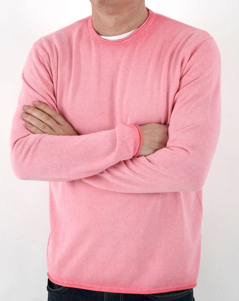 Benetton Washed Knit Jumper Pink - Image 3