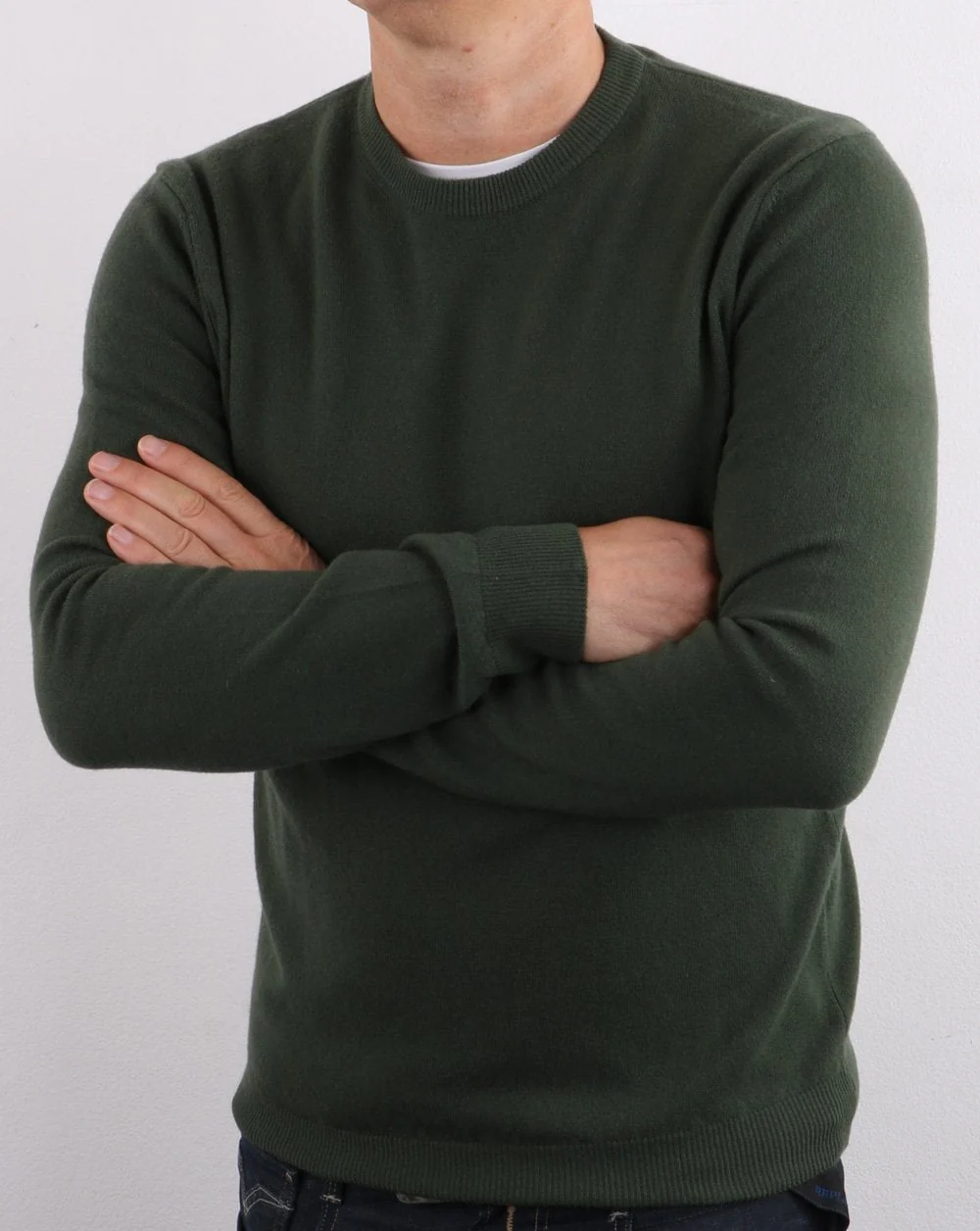 Benetton Wool Jumper Military Green - Image 2