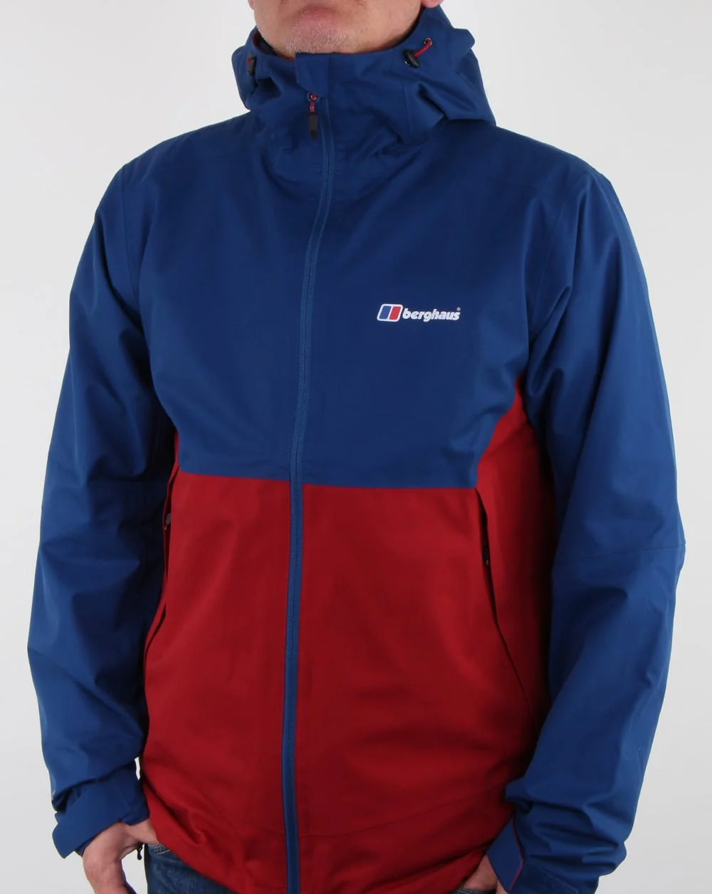 Berghaus Fellmaster Shell Jacket Red Dahlia/Deep Water Blue - Image 2