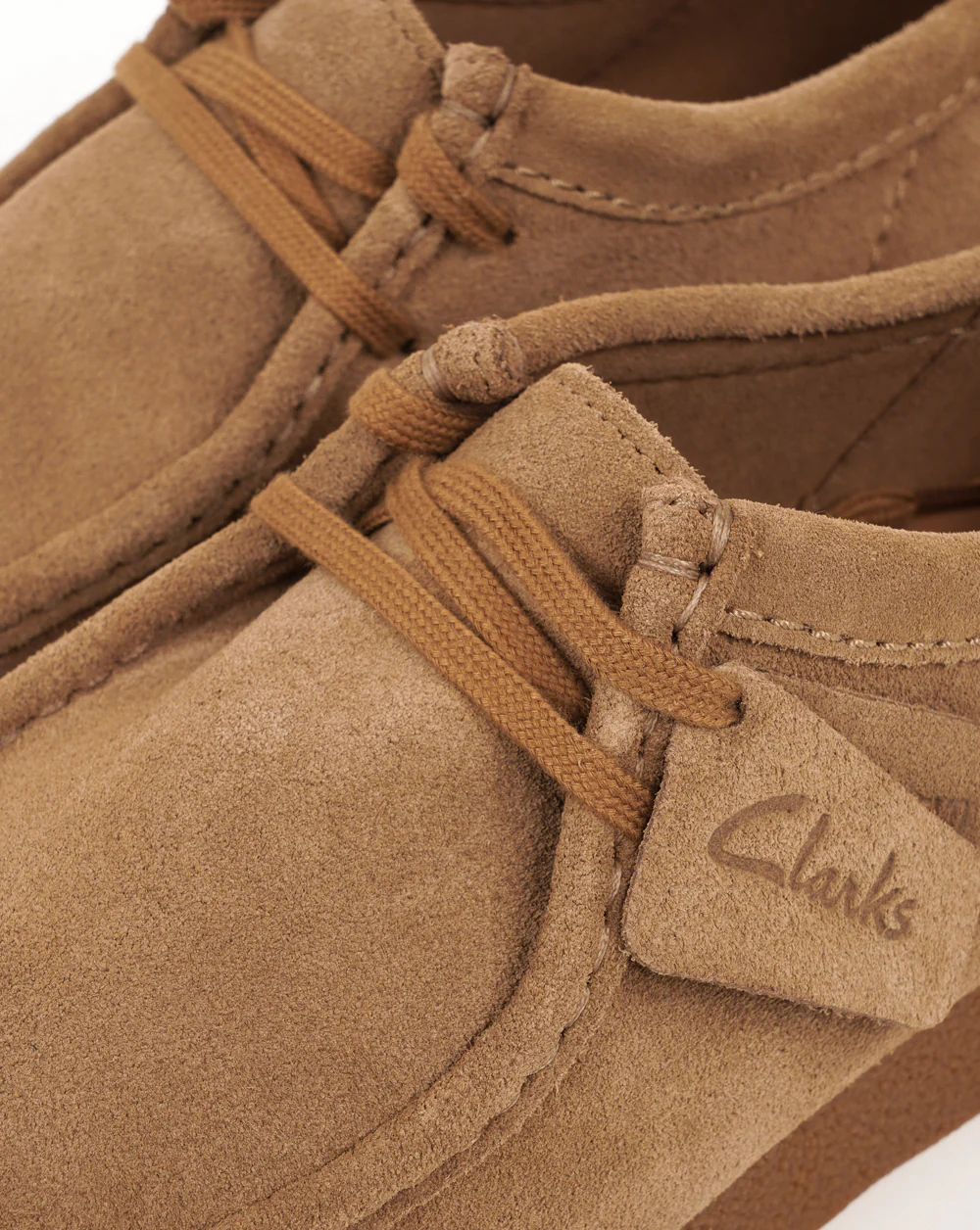 Clarks Wallabee EVO Shoes Dark Sand Suede - Image 2