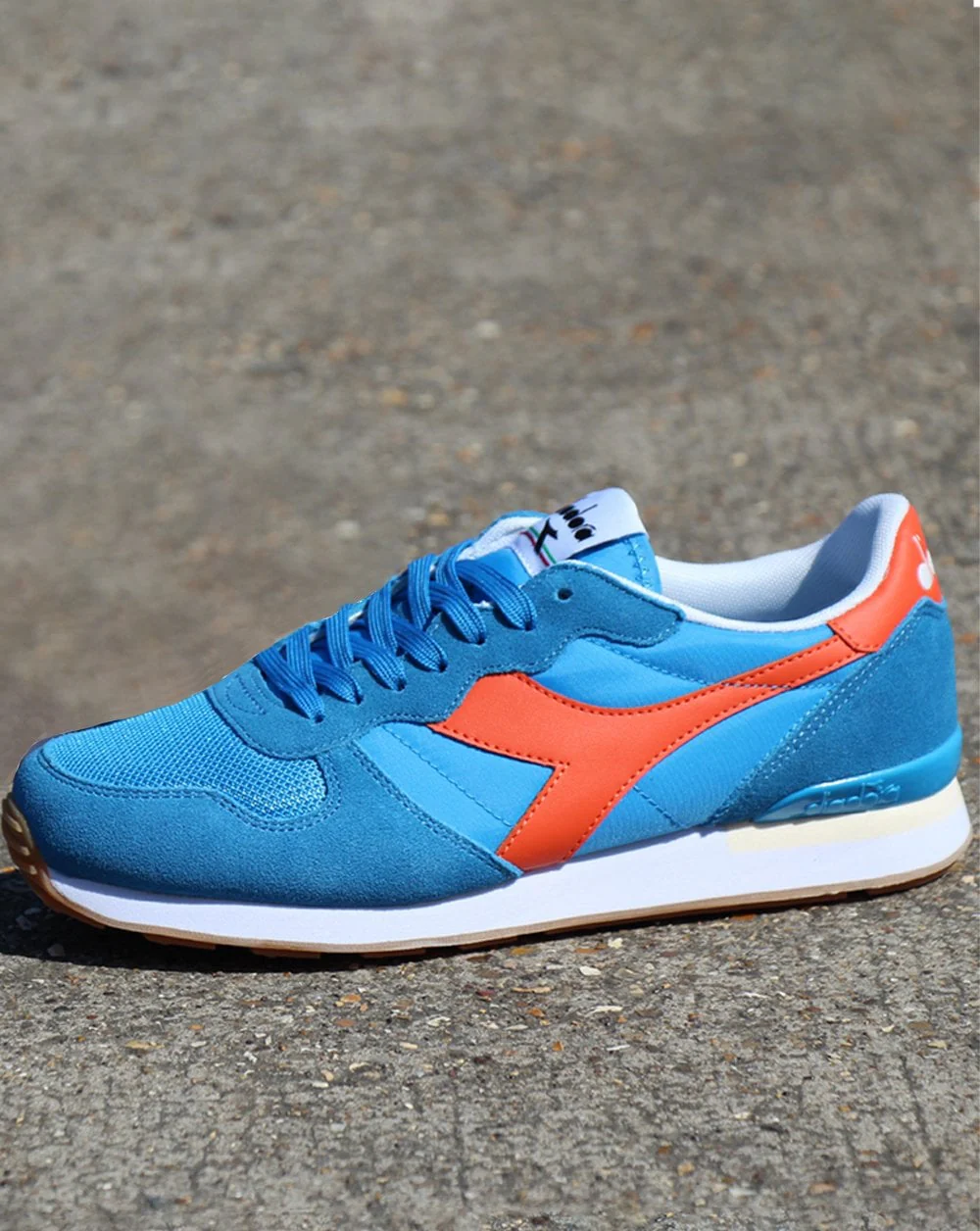 Diadora Camaro Trainers Vibrant Blue/Deep Orange - Image 2