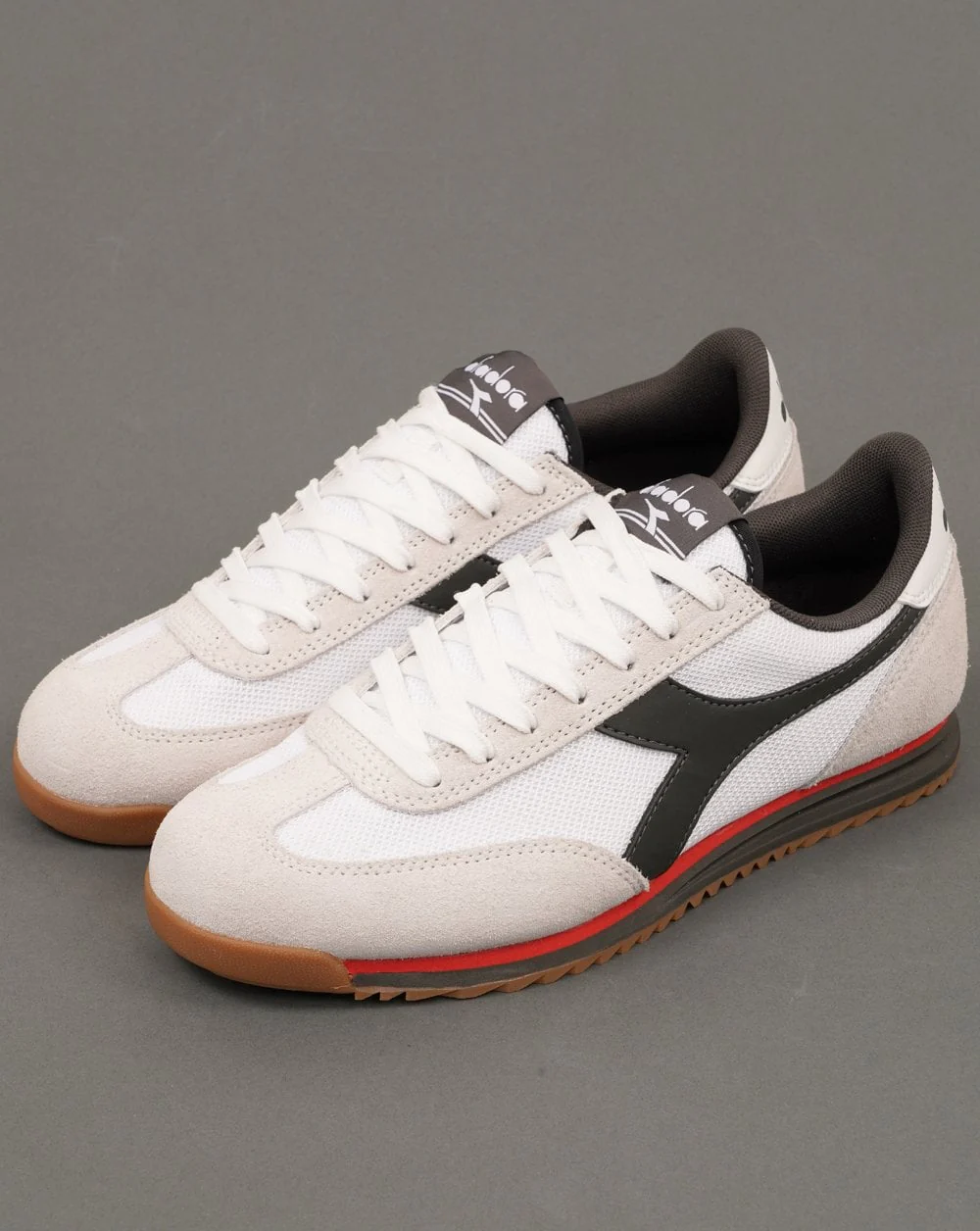 Diadora Cross Trainers White Black - Image 2