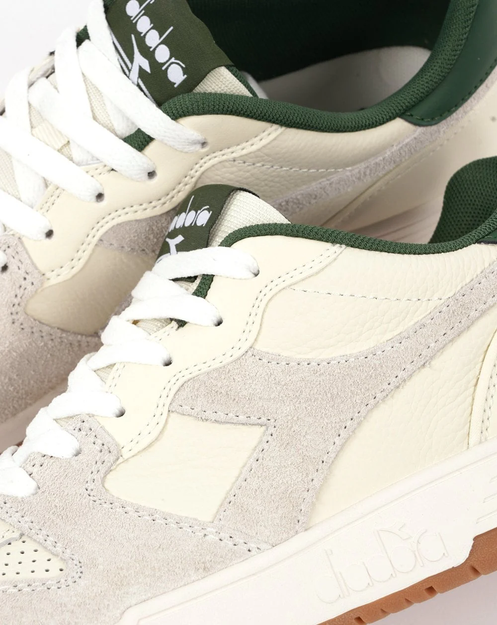 Diadora Deuce M2 Trainers Off White/Foliage Green - Image 3
