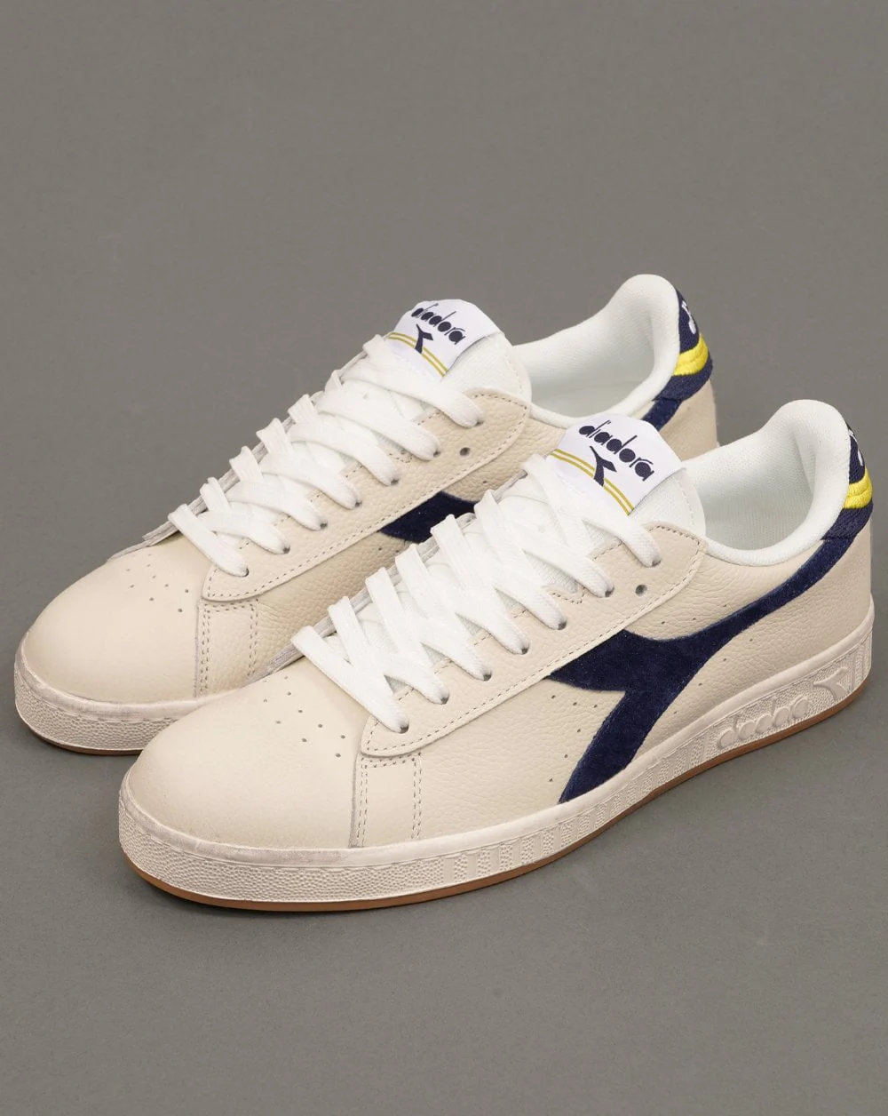 Diadora Game Low Waxed Jersey Trainers Off White / Navy - Image 2