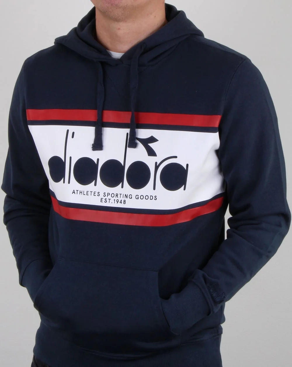 Diadora Spectra Hoody Blue Denim/White/Red - Image 3