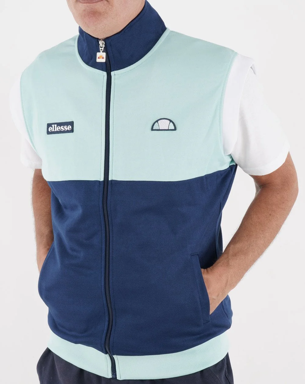 Ellesse Becker Track Top Dark Blue/Light Blue - Image 2