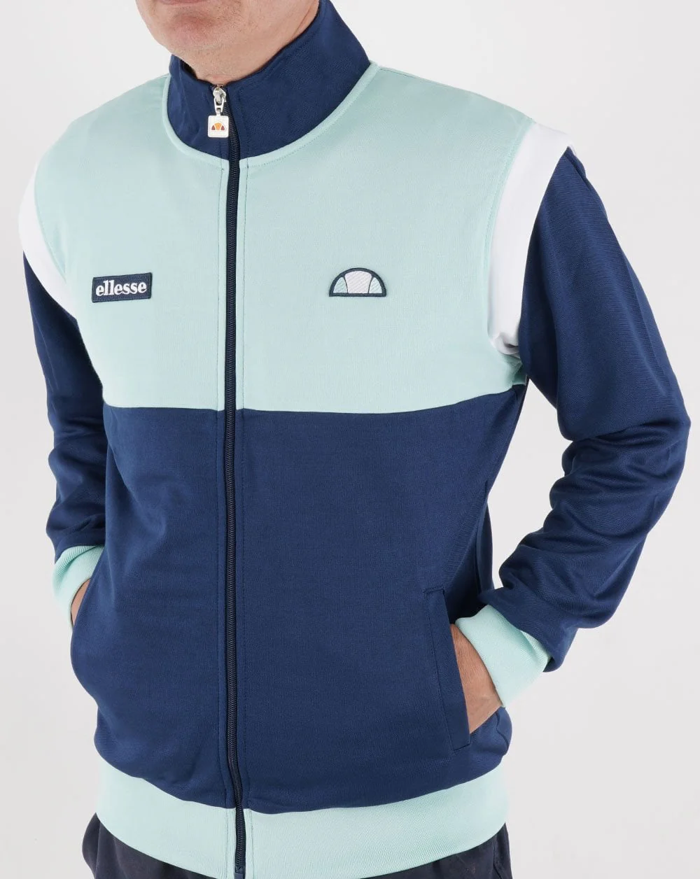 Ellesse Becker Track Top Dark Blue/Light Blue - Image 4