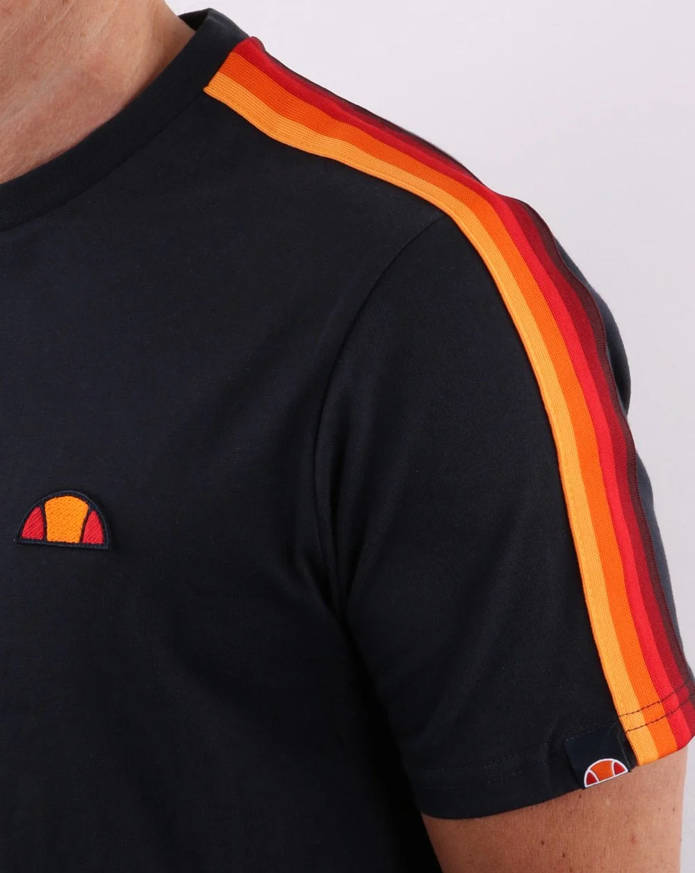 Ellesse Corp Tape T Shirt Navy - Image 2