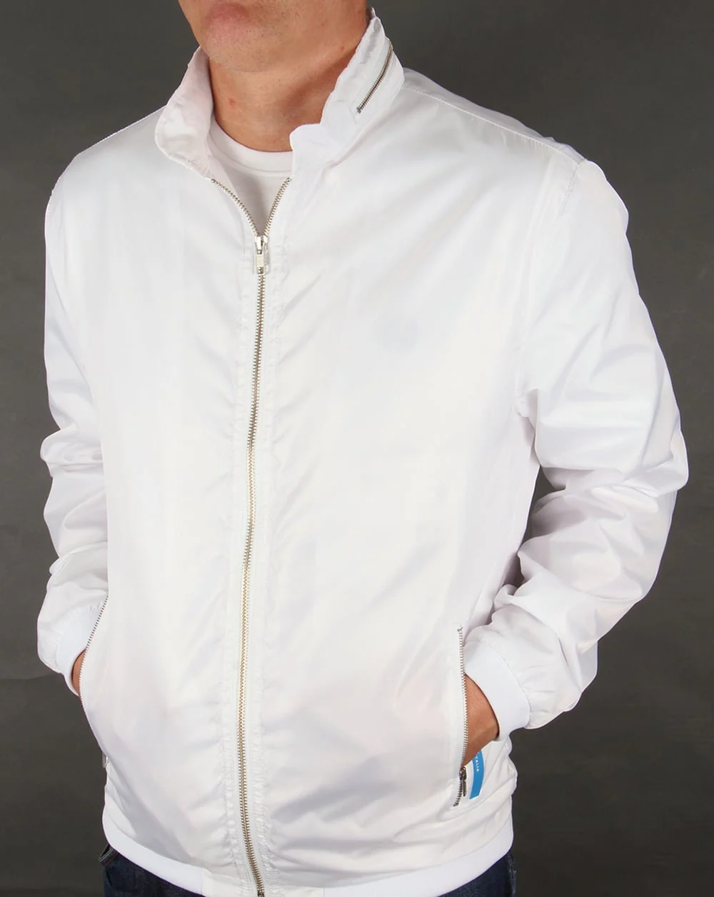 Ellesse Italia Apuan Bomber Jacket White - Image 4