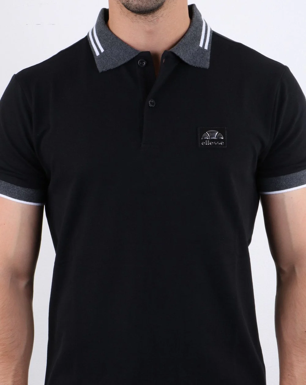 Ellesse Italia Polo Shirt Black - Image 4