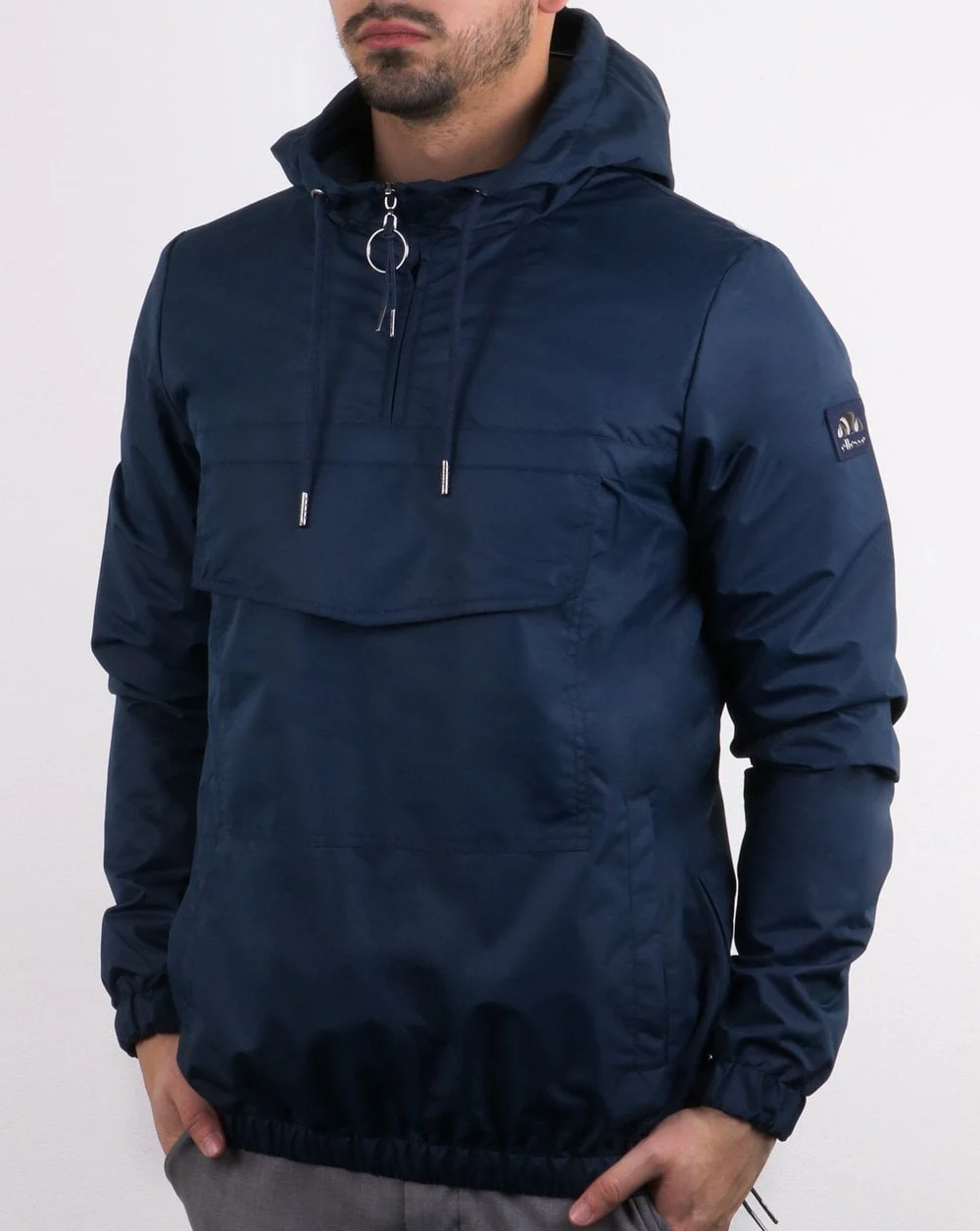 Ellesse Italia Qtr Zip Pouch Jacket Navy