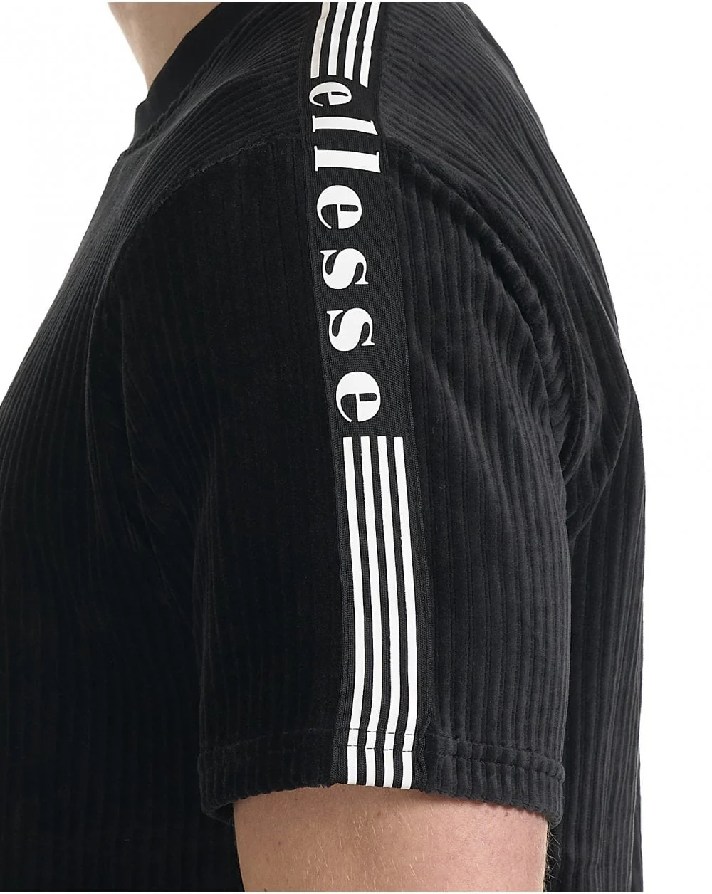 Ellesse Madori Velour T Shirt Black - Image 4