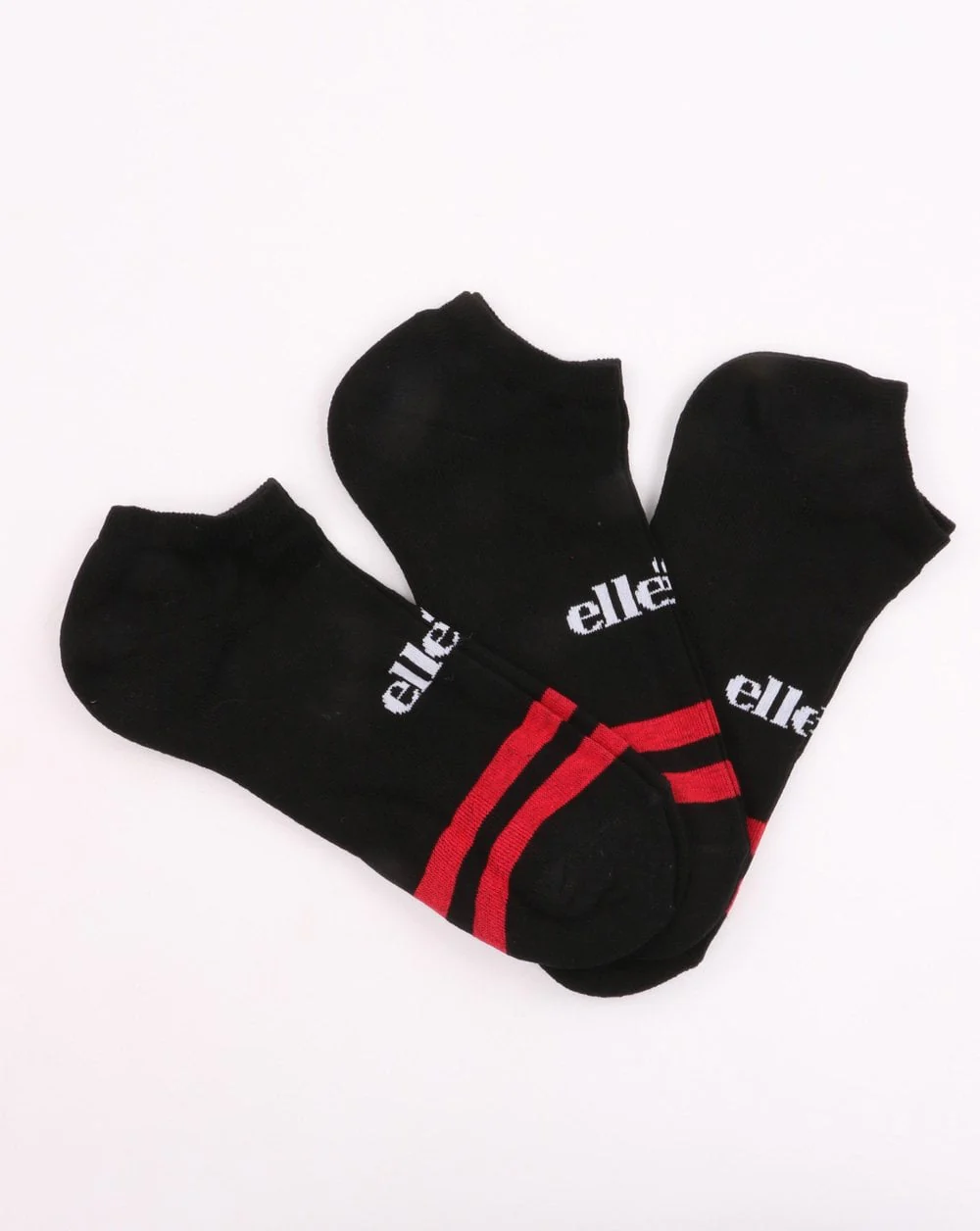 Ellesse Melna 3 Pack Trainer Liner Black - Image 2