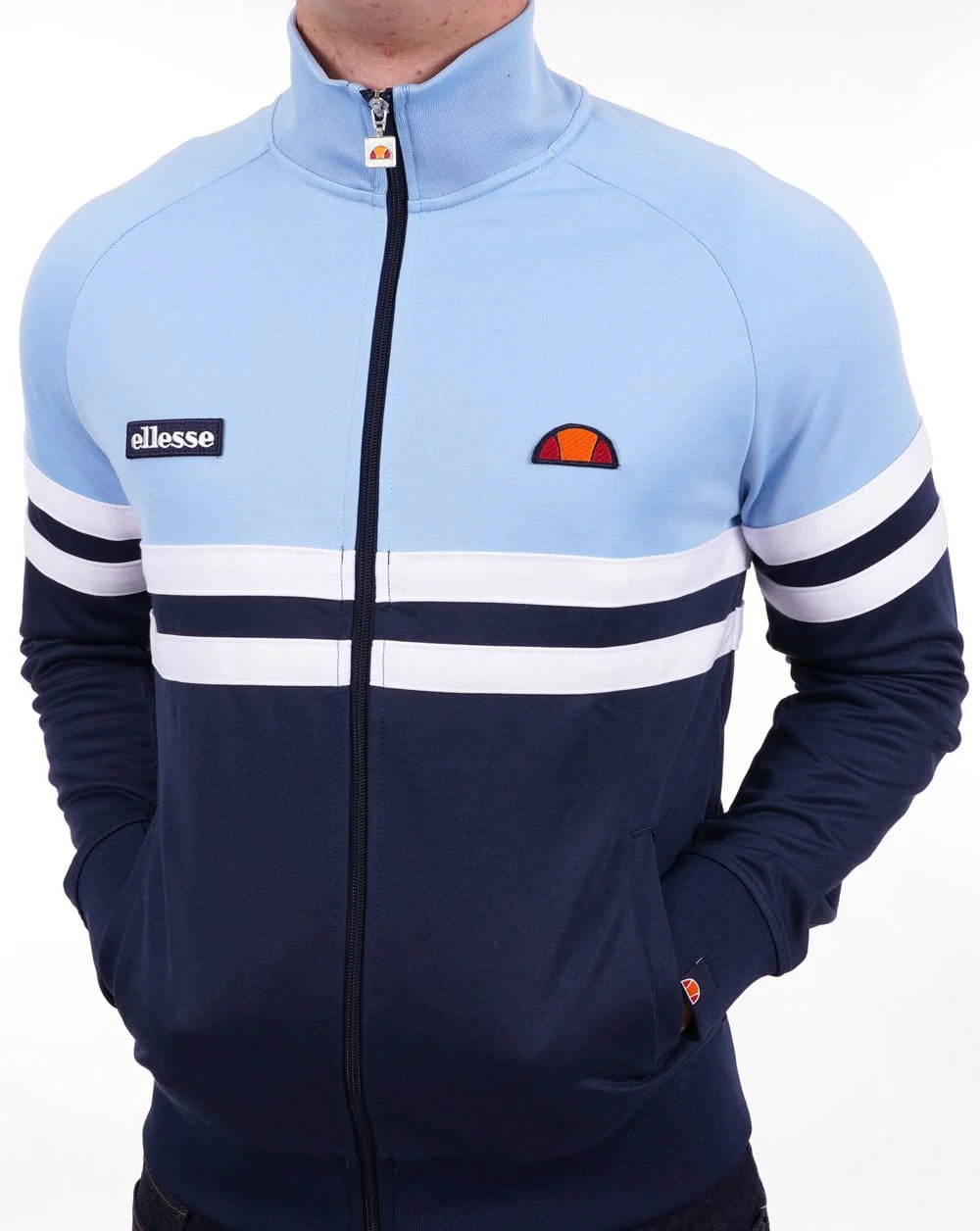 Ellesse Rimini Track Top Sky/Navy/White - Image 2