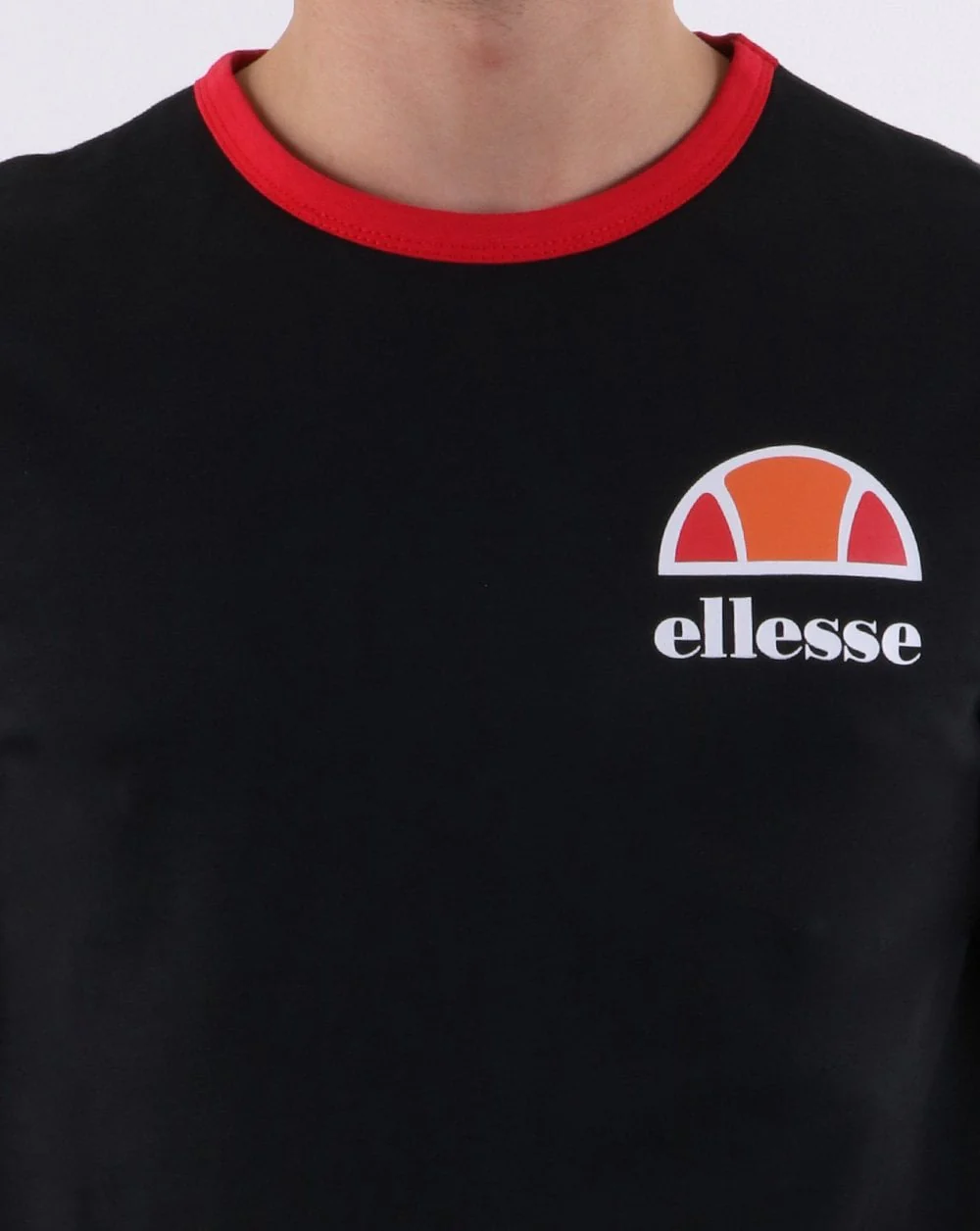 Ellesse Ringer T Shirt Black - Image 3