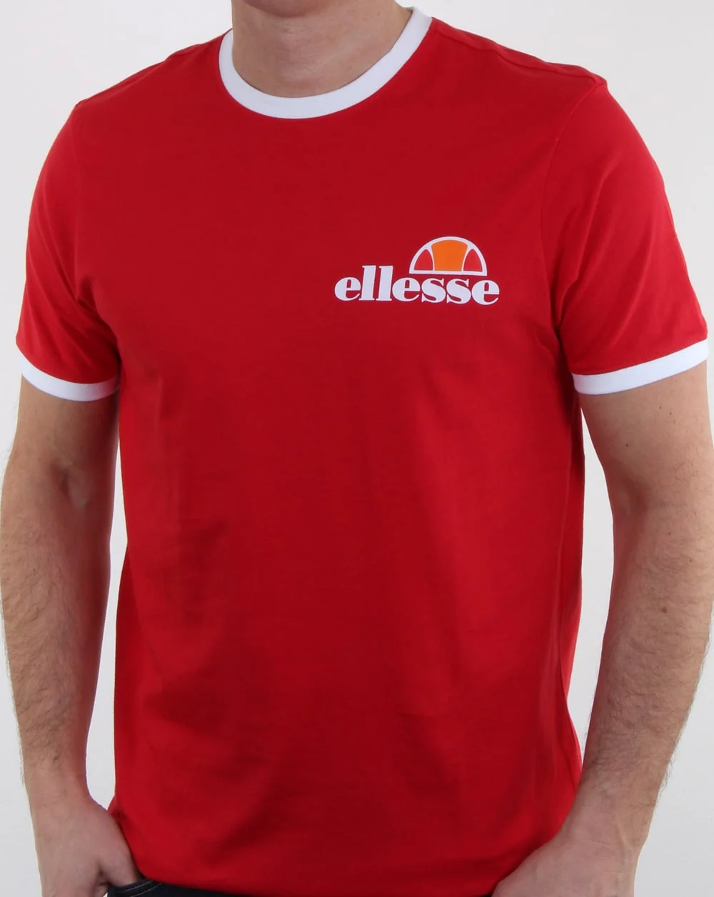 Ellesse Ringer T Shirt True Red