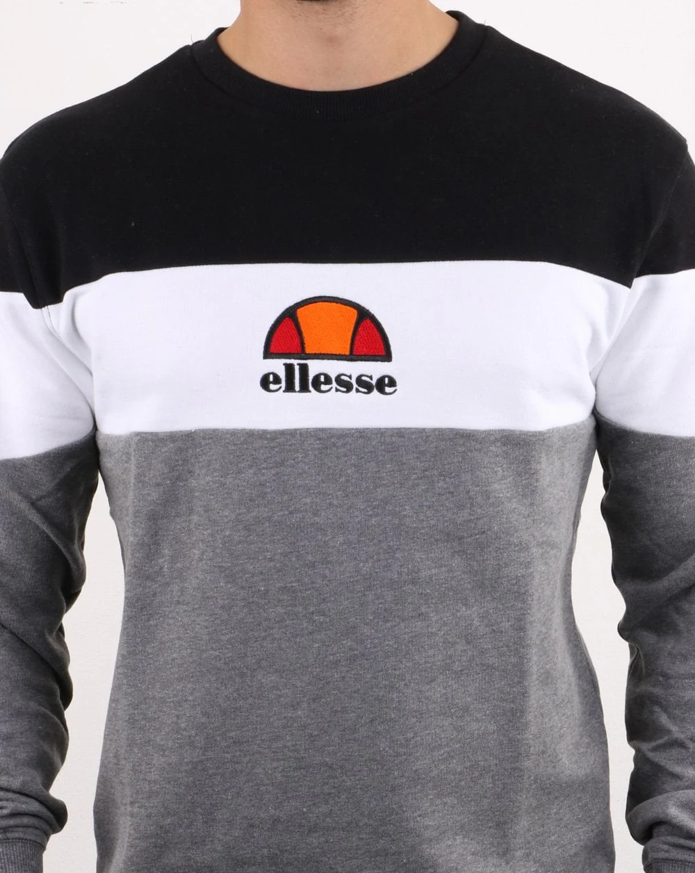 Ellesse Tri Sweatshirt Grey/white/black - Image 3