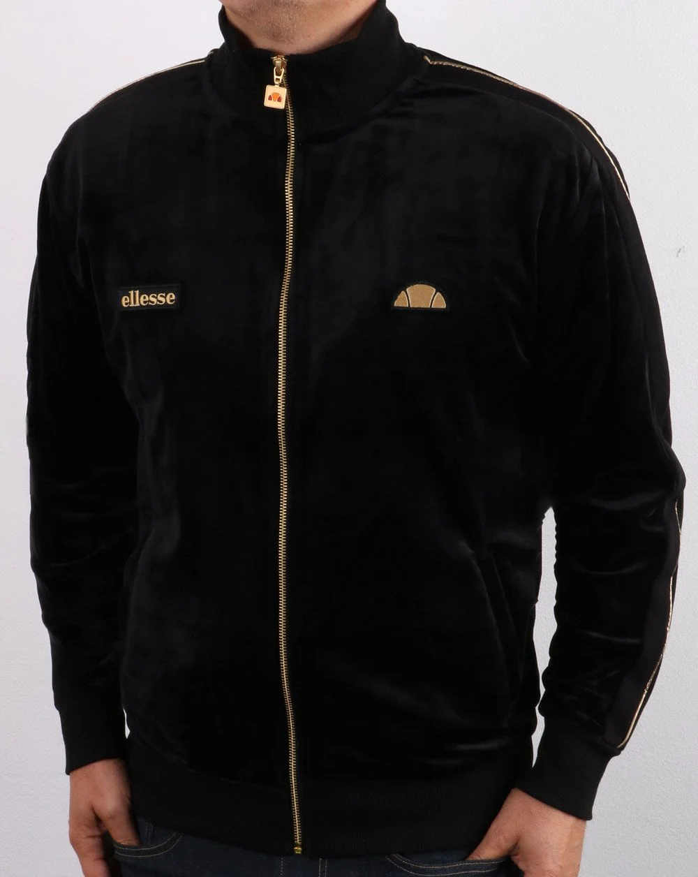 Ellesse Velour Track Top Black