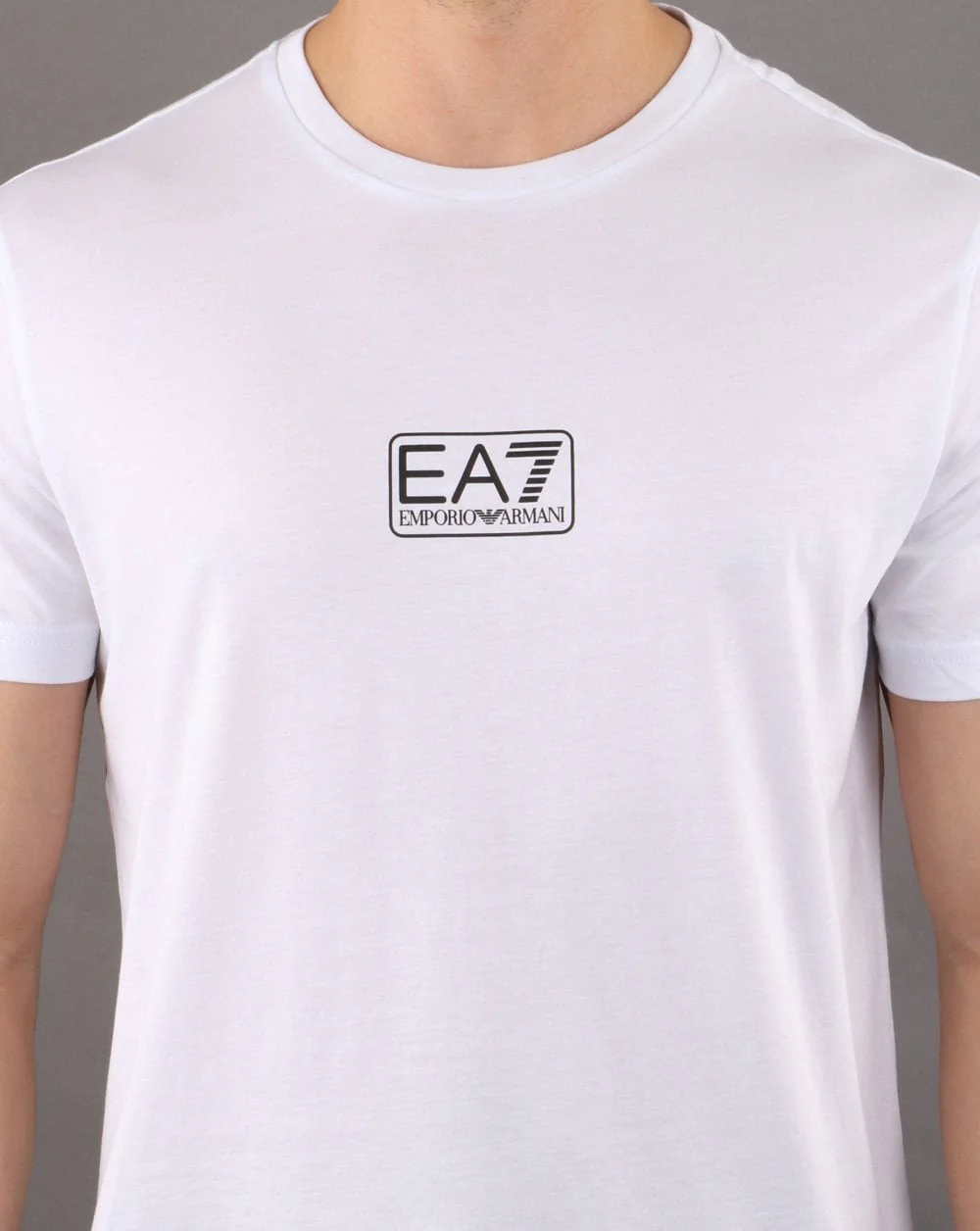 Emporio Armani EA7 Box Logo T-shirt White - Image 4
