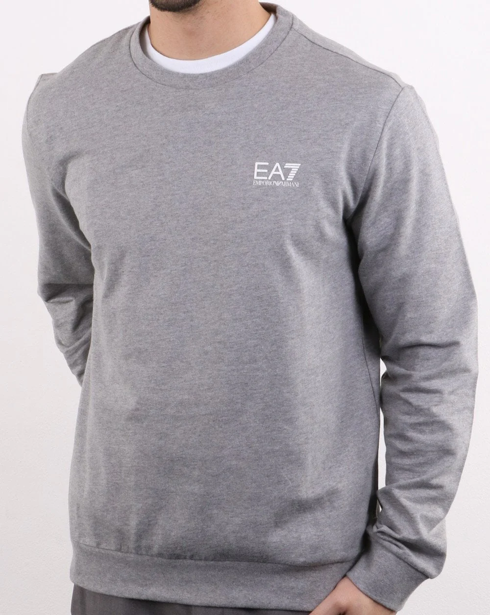 Emporio Armani EA7 Core Logo Sweatshirt Grey - Image 2