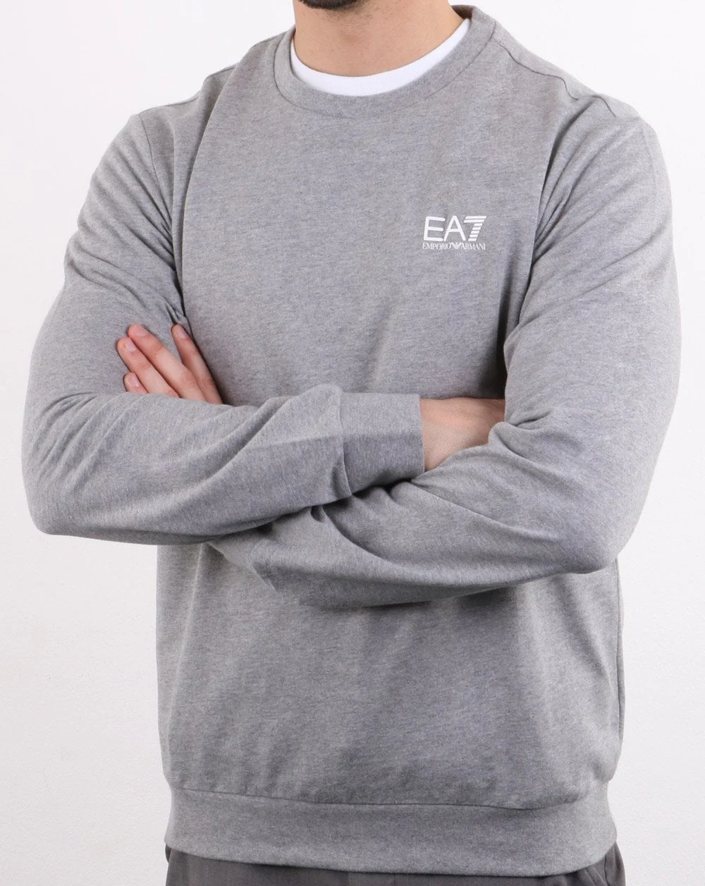 Emporio Armani EA7 Core Logo Sweatshirt Grey - Image 3