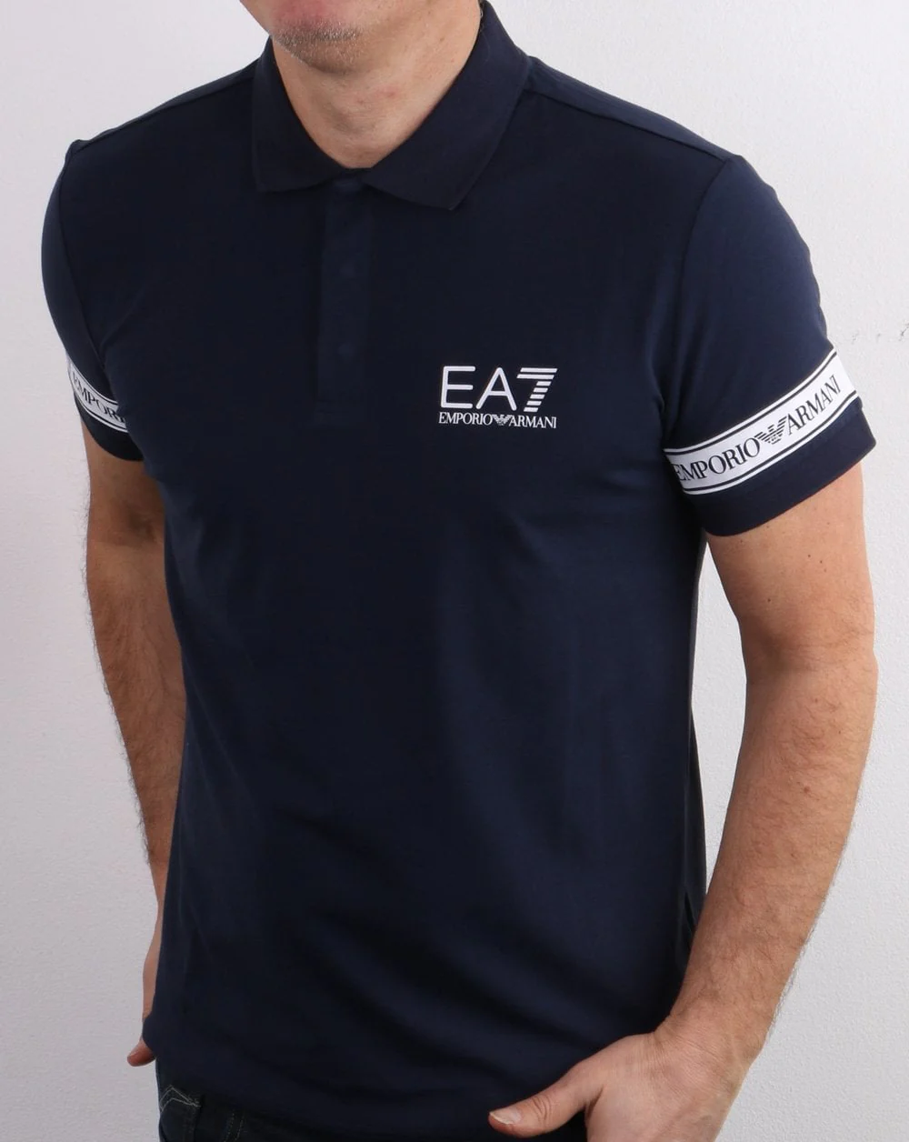 Emporio Armani EA7 Polo Shirt Navy - Image 3