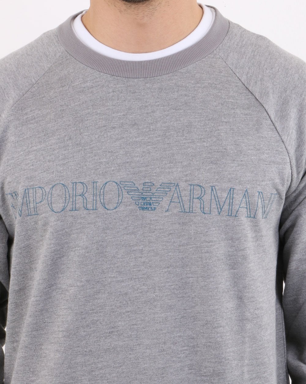Emporio Armani EA7 Sweatshirt Grey Melange - Image 2