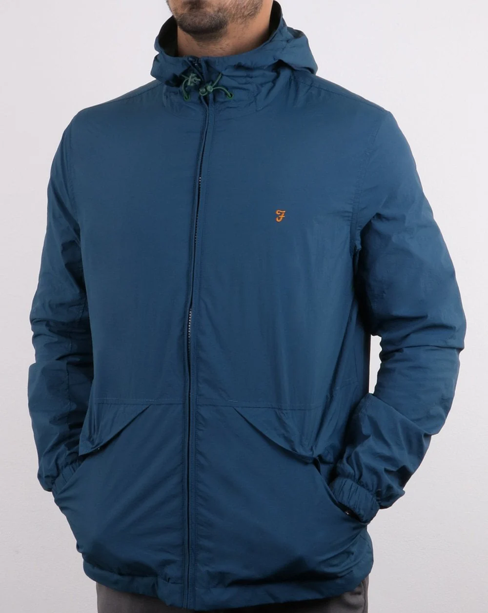 Farah Astoria Hooded Coat Blue Star - Image 3