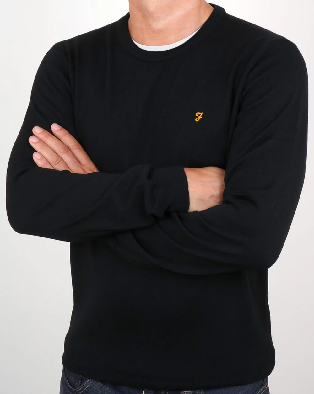 Farah Mullen Merino Jumper Black - Image 3