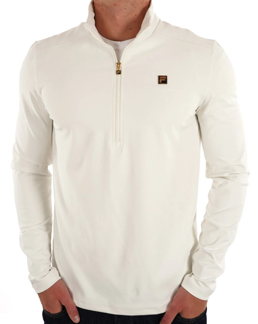 Fila Gold Half Zip Top Off White