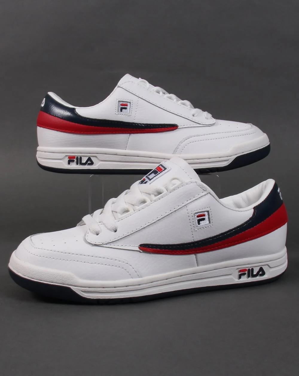 Fila Heritage Original Tennis Trainers White/Navy/Red