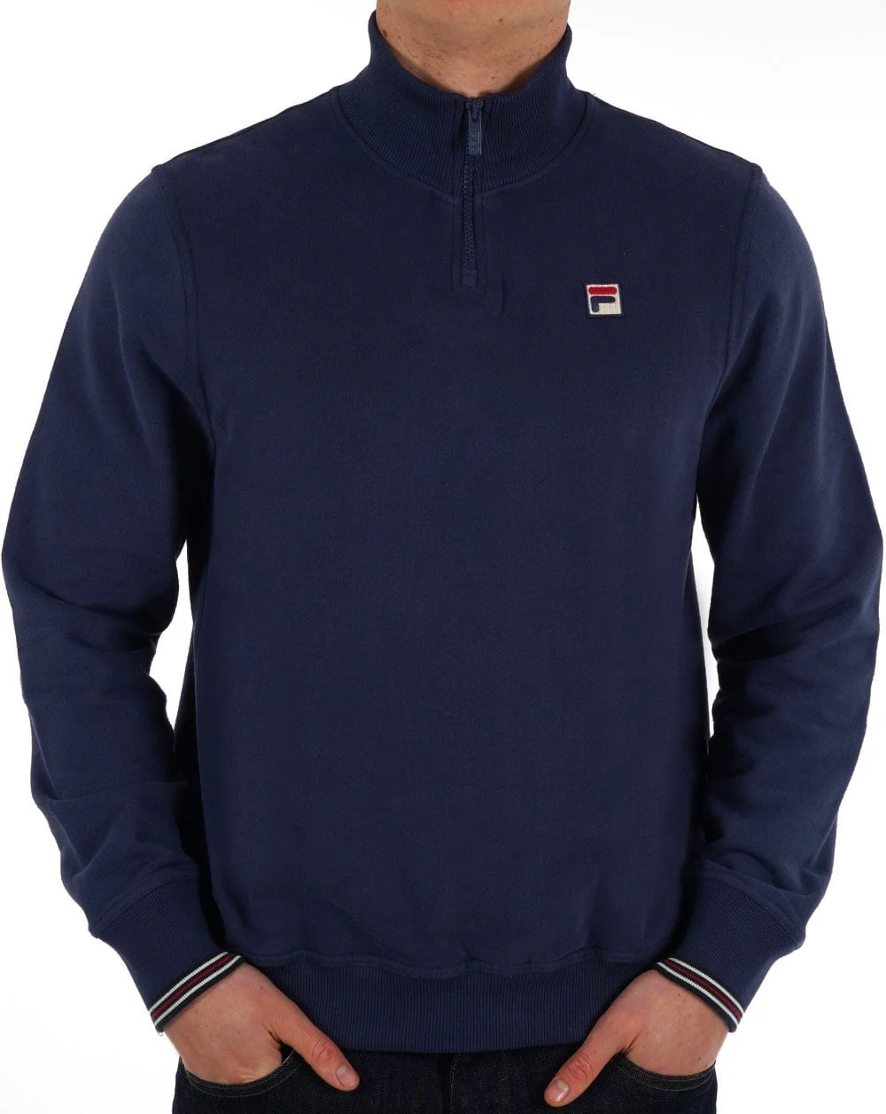 Fila Vintage 1/4 Zip Sweat Navy - Image 2