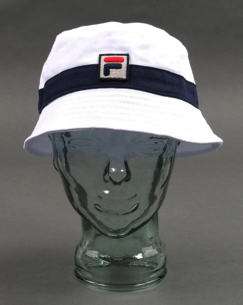 Fila Vintage Basil Bucket Hat White/navy
