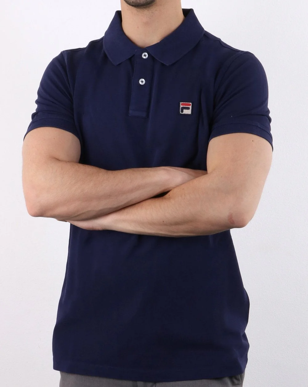 Fila Vintage Dante Polo Shirt Navy - Image 3