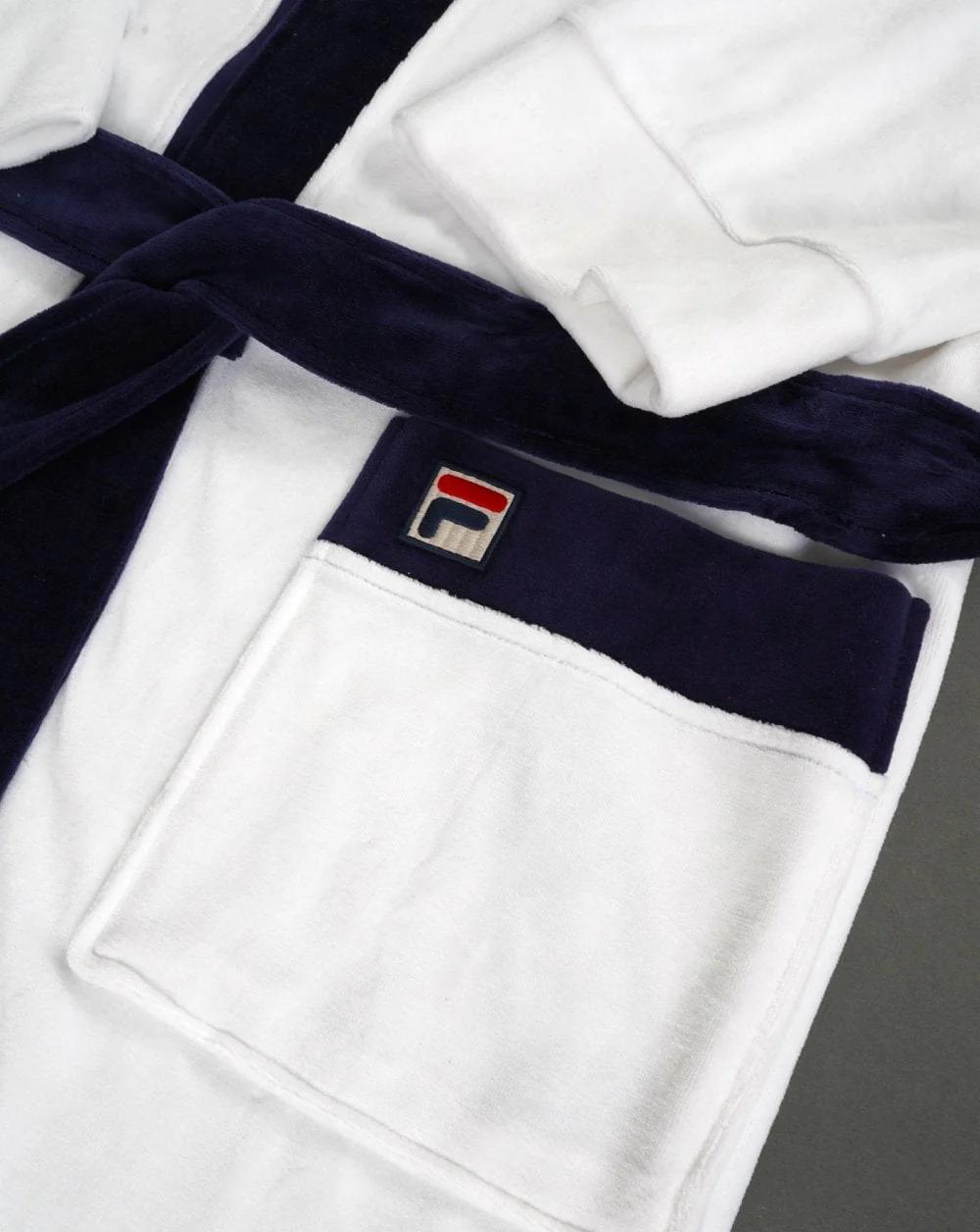 Fila Vintage Dressing Gown White/Navy - Image 2