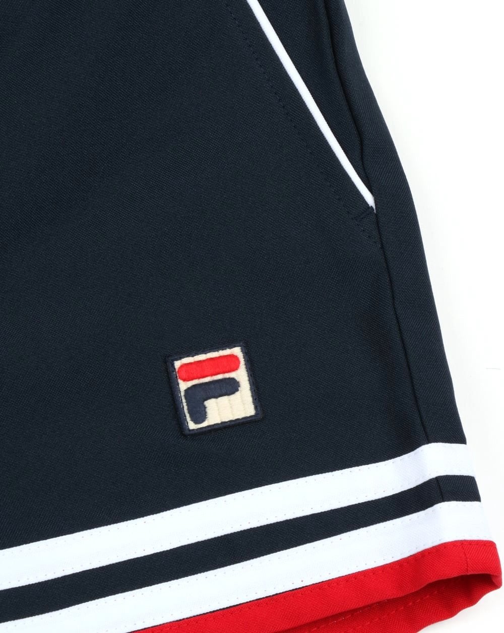 Fila Vintage Dyer Shorts Navy Red White - Image 3