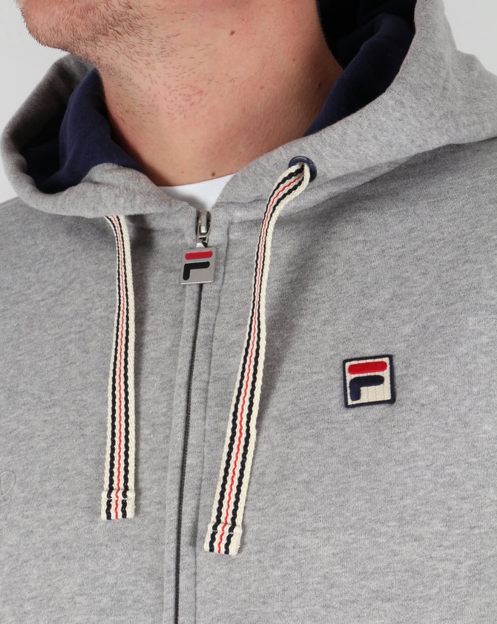 Fila Vintage Hoodie Grey - Image 3