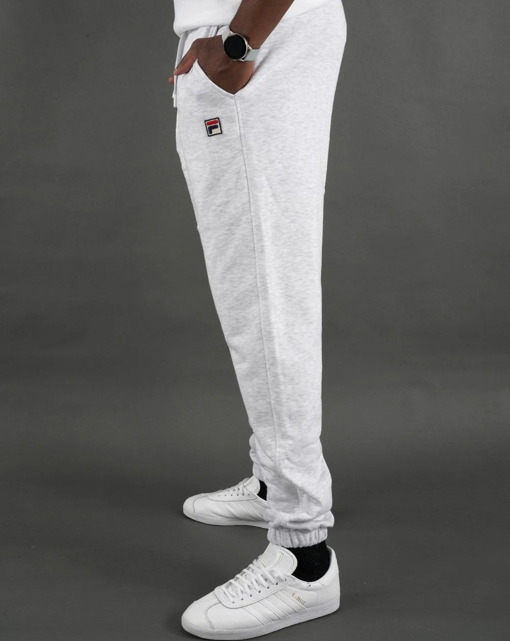 Fila Vintage Marin Joggers Light Grey Marl - Image 2