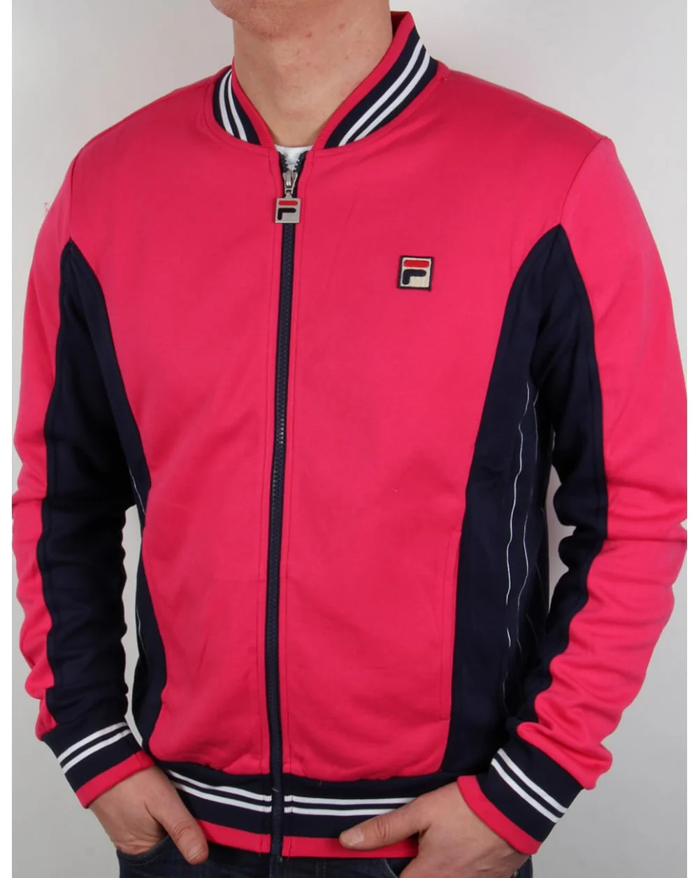 Fila Vintage Mk1 Settanta Track Top Raspberry/navy