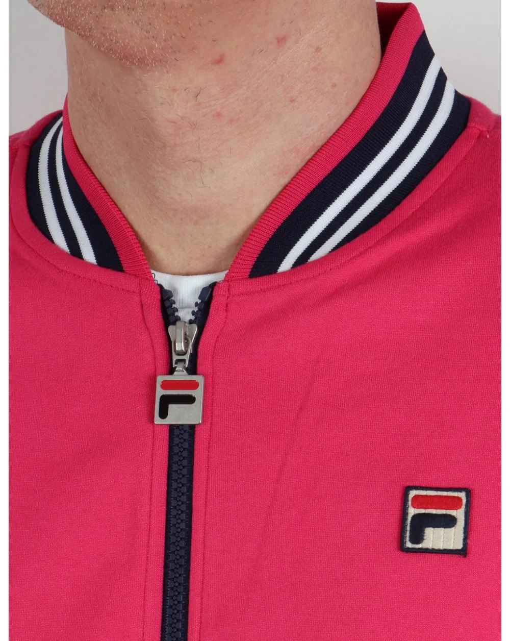 Fila Vintage Mk1 Settanta Track Top Raspberry/navy - Image 2