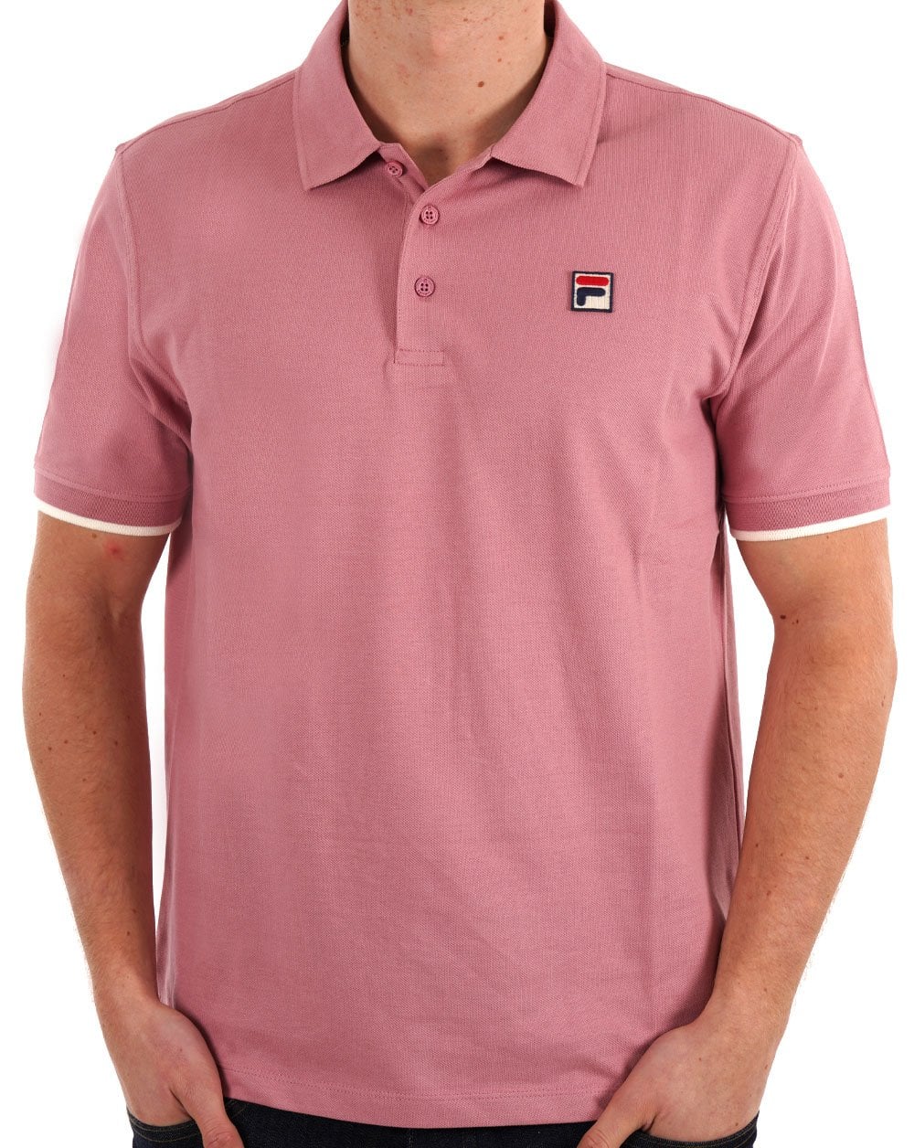 Fila Vintage Polo Shirt Deep Pink - Image 3