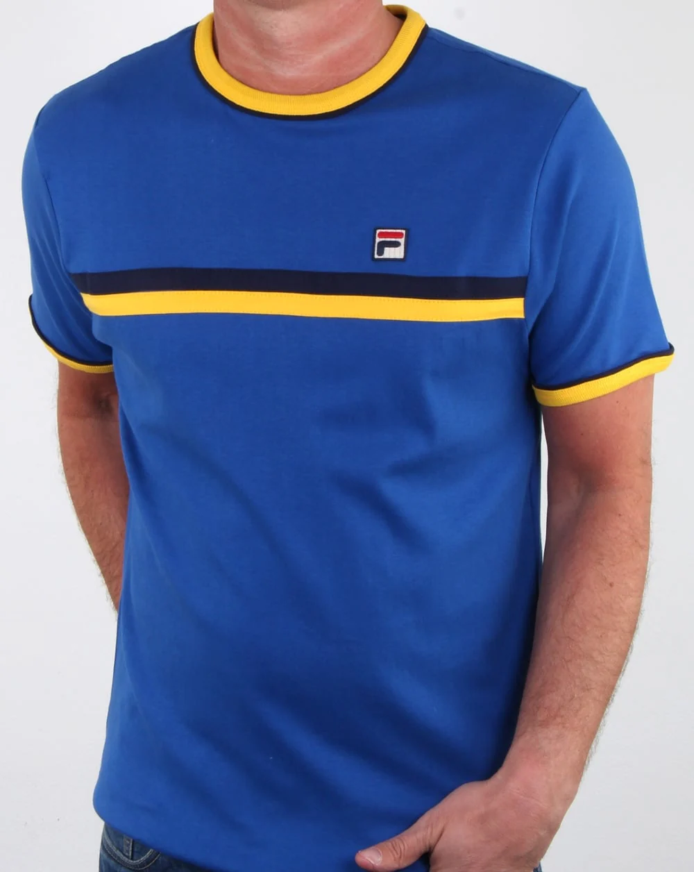 Fila Vintage Razee T Shirt Blue - Image 3