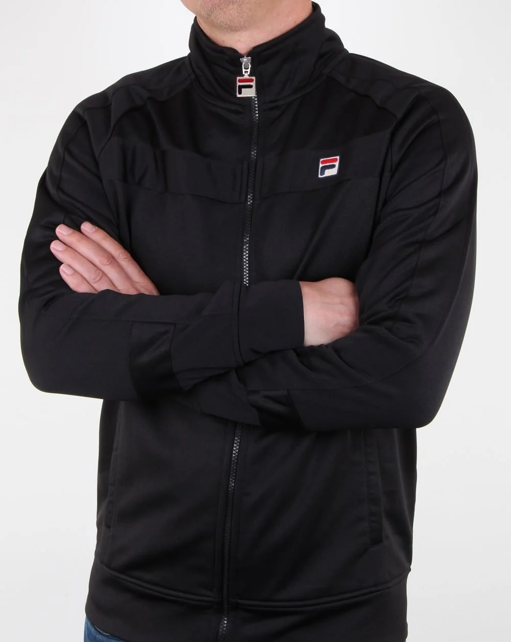 Fila Vintage Renzo Track Top Black - Image 2