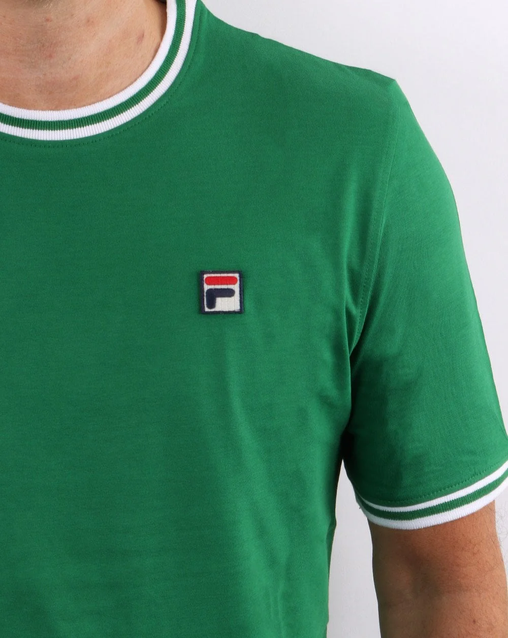 Fila Vintage Ringer T Shirt Green - Image 3