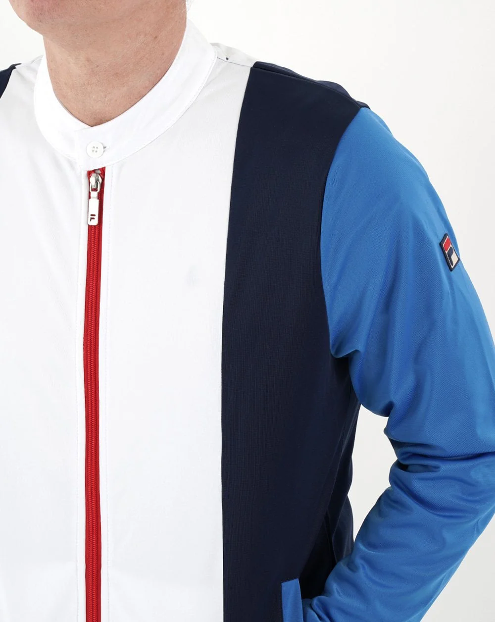 Fila Vintage Sammy Track Top White/Blue - Image 2