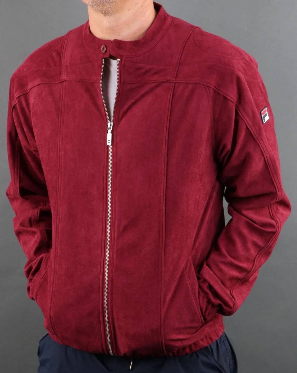 Fila Vintage Terrinda Mk3 Track Top Deep Burgundy - Image 3