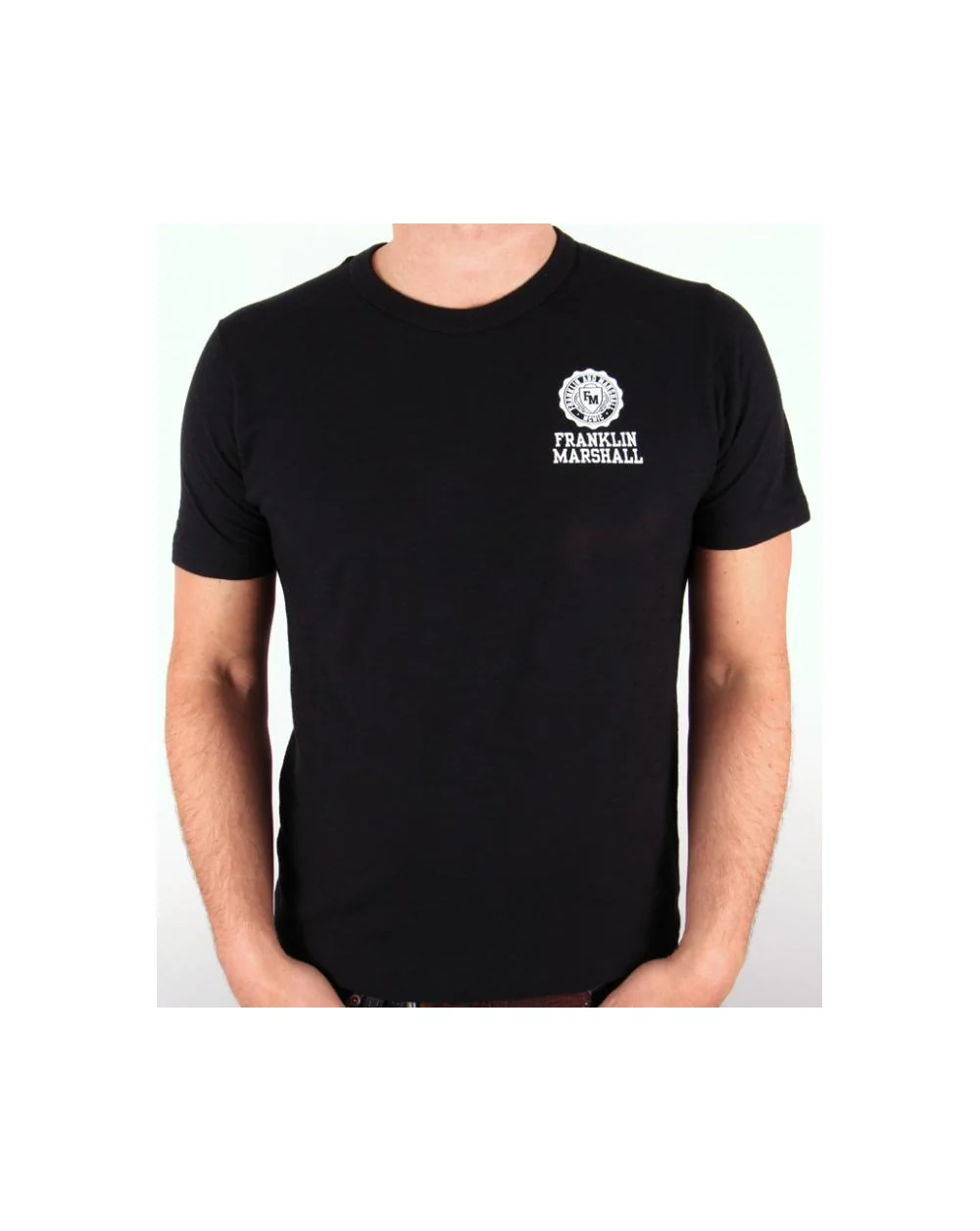 Franklin And Marshall T-shirt Circle Logo Black Marl